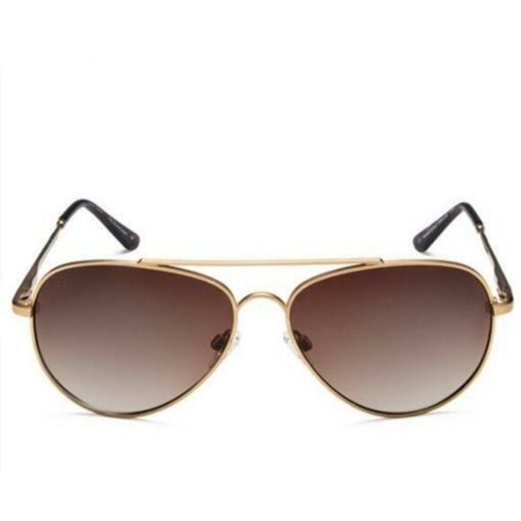 Prive Revaux Showstopper Aviator Polarized Sunglasses Gold Brown #77963 - Picture 1 of 3